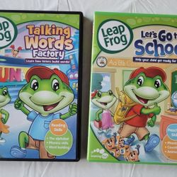 LeapFrog's Talking Words Factory & Let's Go To School DVDs