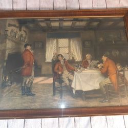 Frank Moss Bennett 'The Hunt Breakfast' Vintage Framed Art Print