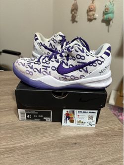 Size 4.5Y / 6W - Nike Kobe 8 Protro Court Purple White (GS)