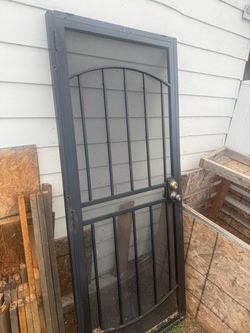 Security screen door