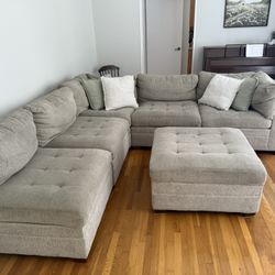 6 Piece Modular Couch With Ottoman 