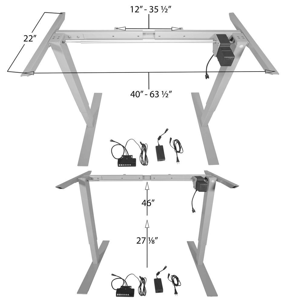 SINGLE MOTOR ELECTRIC ADJUSTABLE HEIGHT SIT STAND DESK