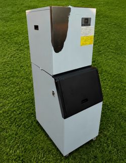 Commercial Ice Maker Machine 300 lbs/24H with Large Storage Bin – 110V Restaurant Ice Maker