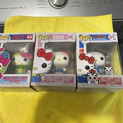 (3) Hello Kitty Funko Pops 