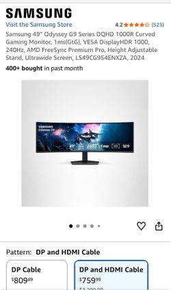 Samsung 49” curved gaming monitor