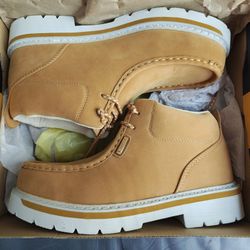 Wheat & White Lugz Boots
