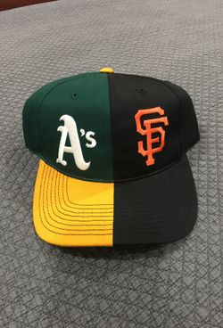 Oakland A's Athletics San Francisco Giants Split Snapback Cap Hat