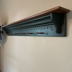 Large Shelf With Multiple Hangers 