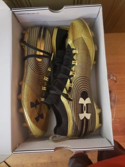 Gold Under Armour Cleats