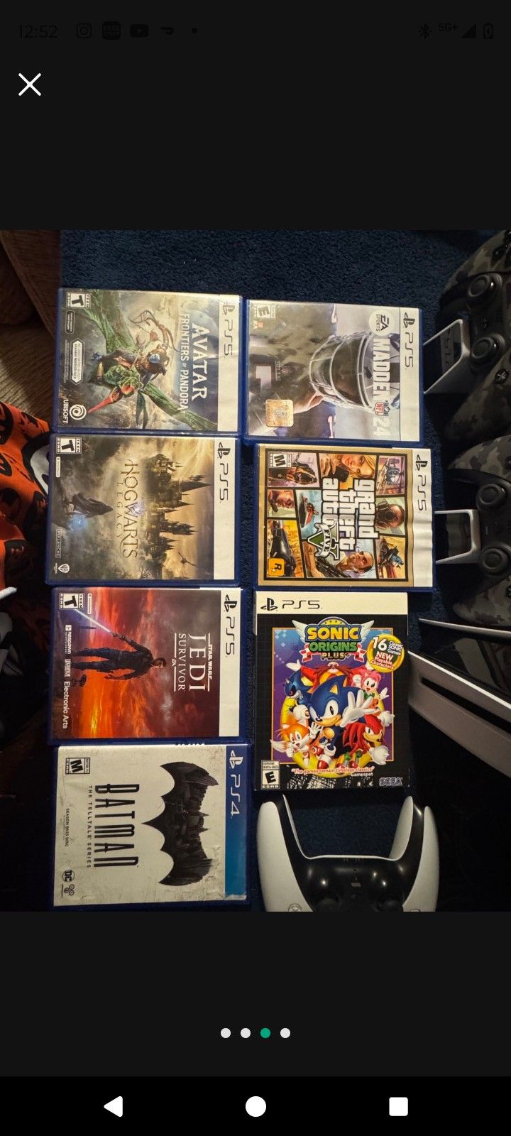 Seven (7) PlayStation 5 games + Controller