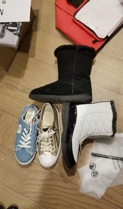 Compare Ugg Boot, Gold Coach Sneakers, New Boots