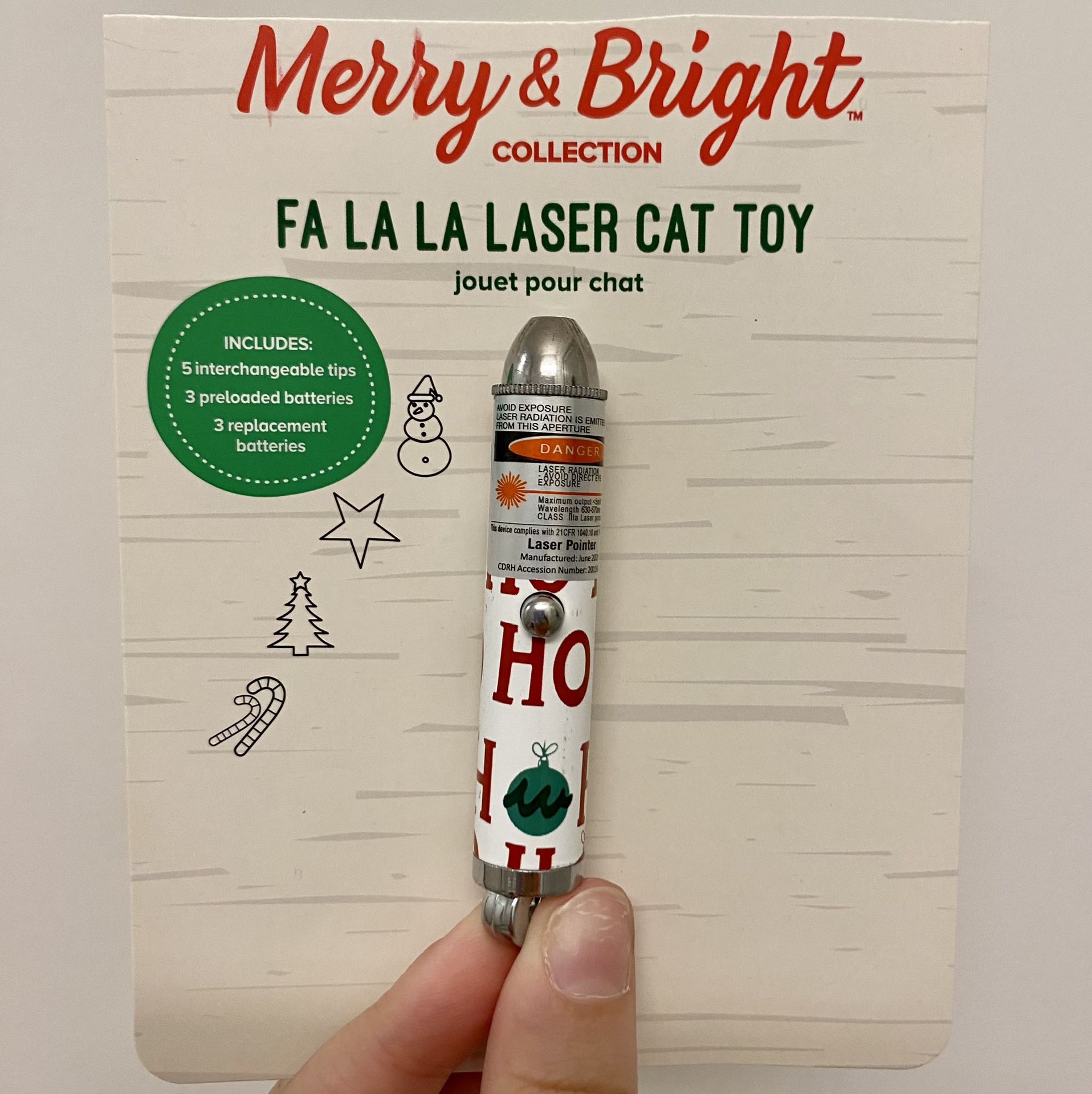 PetSmart Merry & Bright Fa La La Laser Cat Toy