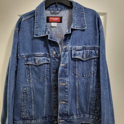 Men's Hero Denim Wrangler Jacket Size LARGE