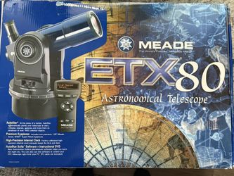 MEADE ETX-80 TELESCOPE, Battery Holder, Remote Handset.