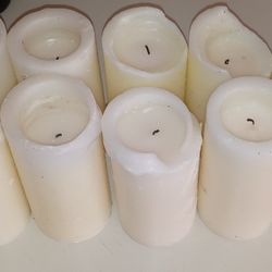 (13) IVORY 6" PILLAR 1.25LB CANDLES-USED