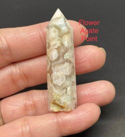 Flower Agate Polished Point from Madagascar 11g