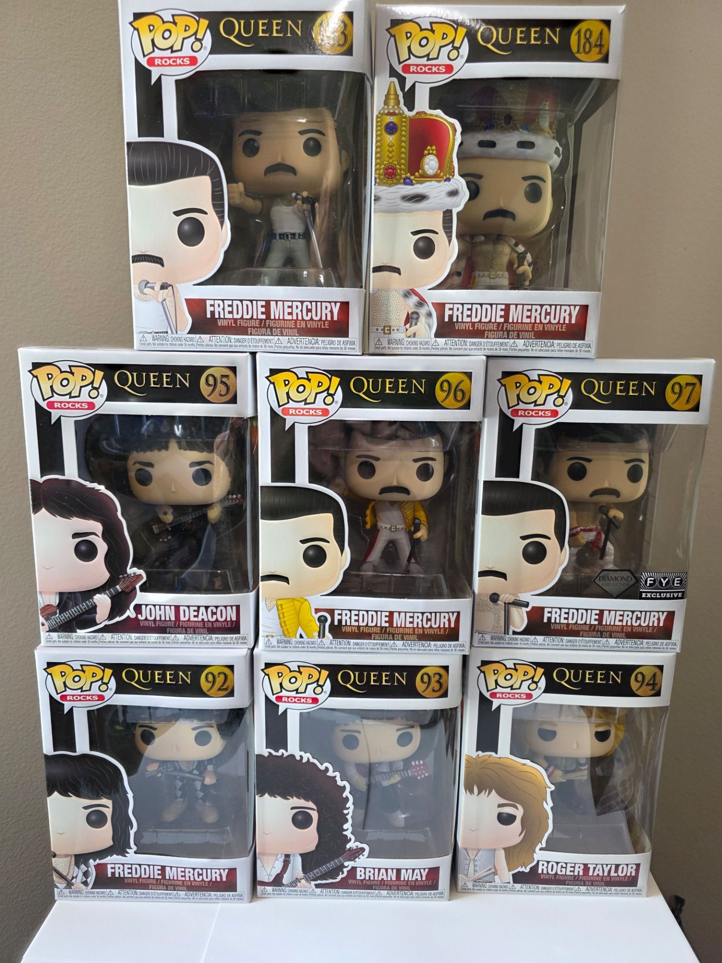 Queen Set 8 Funko Pops