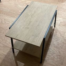 Wooden Coffee Table With 2 Levels