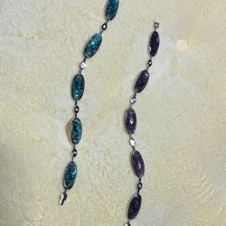 925 Sterling Silver with crystal bracelet