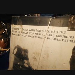 Pool Table With Pub Table And Stools