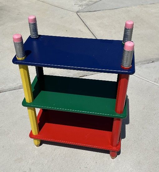 Kids Wood Pencil Bookshelves