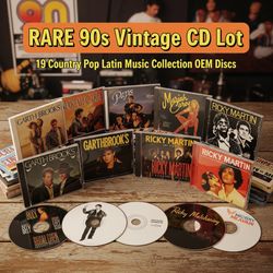 RARE 90s Vintage CD Lot: 19 Country Pop Latin Music Collection OEM Discs