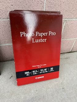 4 at $40 Each Canon Photo Paper Pro Luster (13 x 19", 50 Sheets)
