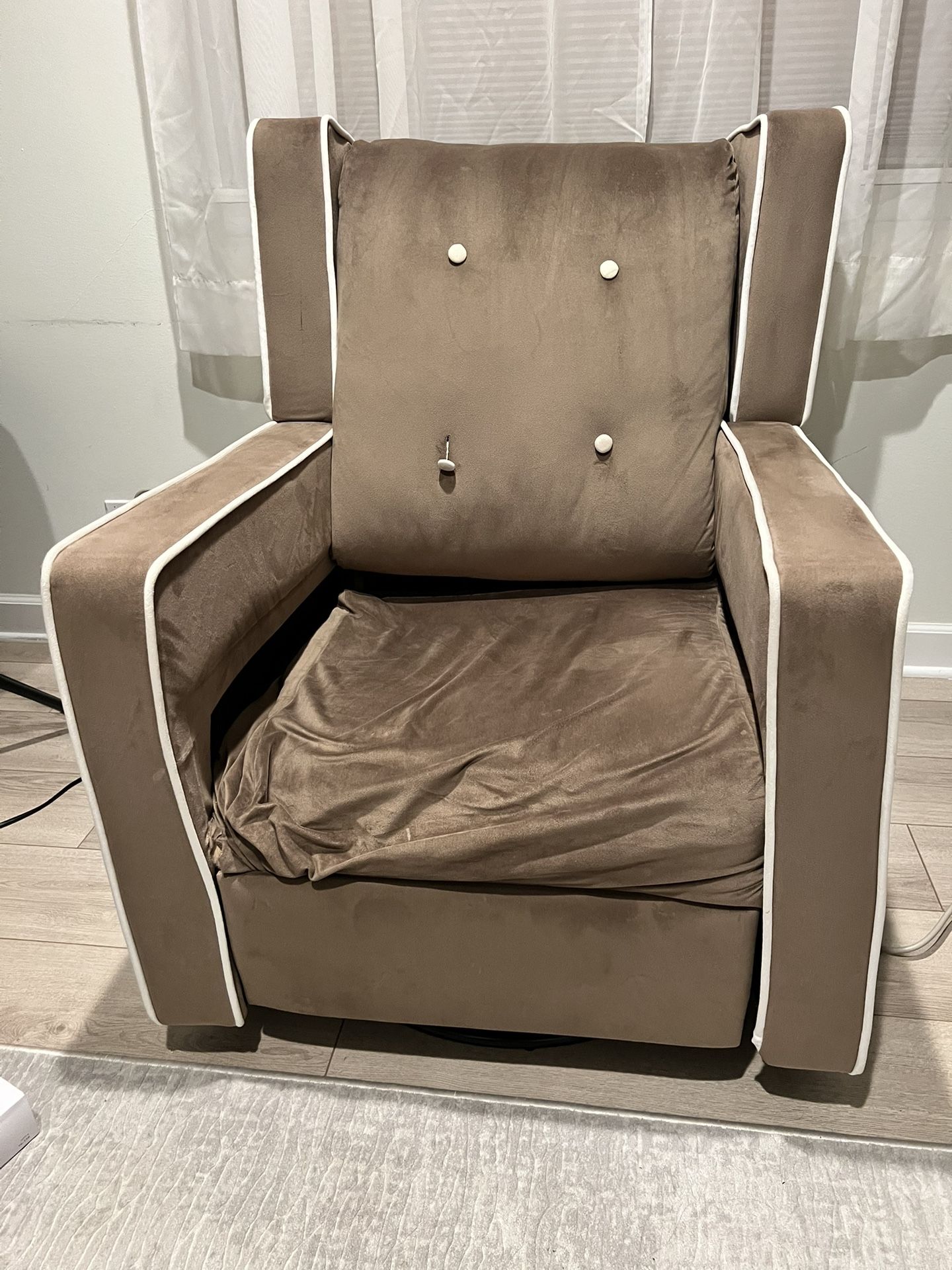 Rocking Chair, Crib, And Mattress, Sheets