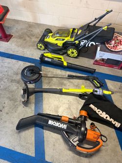 RYOBI & WORX YARD TOOL BUNDLE – $330 OBO