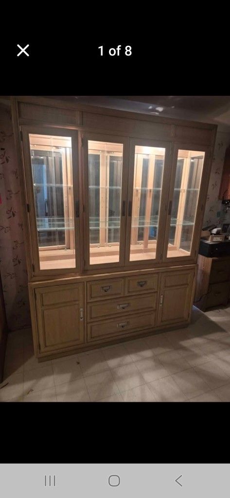 Solid Wood China Cabinet