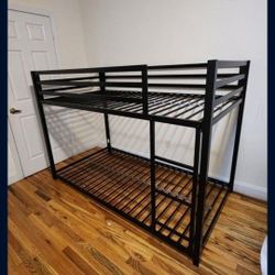 Metal Bunk  Bed Frame for Kids, Twin-over-Twin