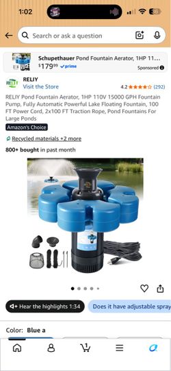 Pond Fountain Aerator Pump