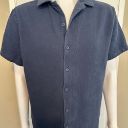 Original Use Men’s Navy Blue Button Down Shirt Size Large