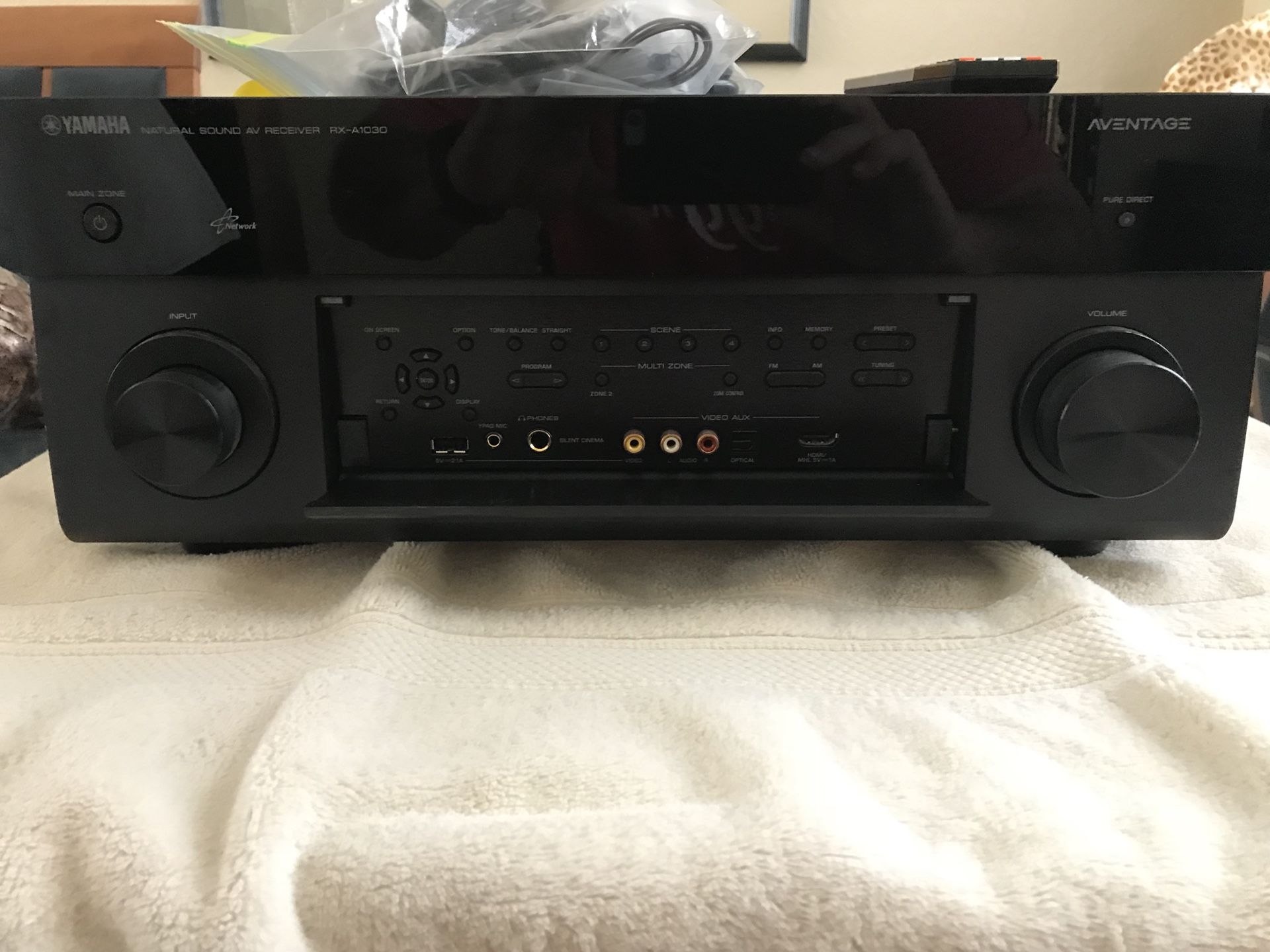 Yamaha RXA1030 A/V 7.1 receiver. Mirage FRXS12 subwoofer, mirage OM