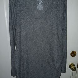 Grey Medium Maternity Thin Long Sleeve 