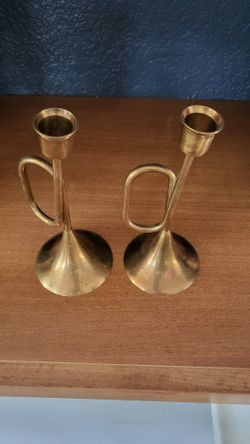 Brass Candle Holder Set