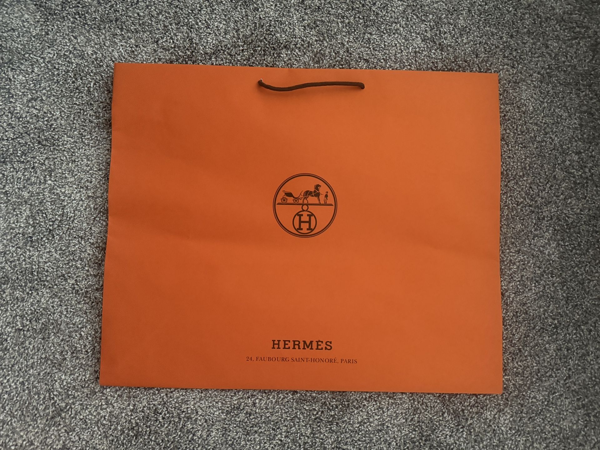 New Large Hermes Shopping Bag 18”x15”