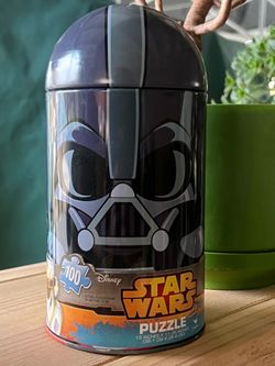 100-piece Star Wars puzzle in Darth Vader capsule tin
