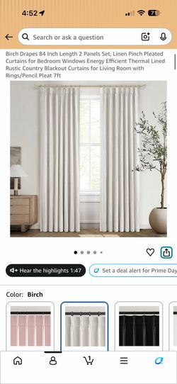 BLACKOUT CURTAINS + MISC. RODS AND RINGS