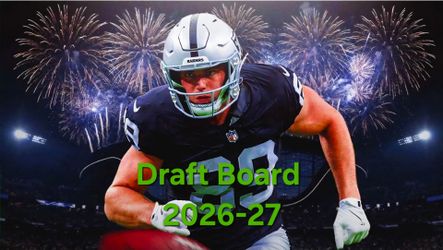 X-Large Fantasy Football Draft Board 2026-27 Season, NFL, Sports, Outdoor, Indoor, Games