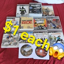 Sony Playstation 3 Ps3 Games $1 Each 
