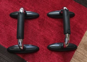 My home gym, stepper, push-up handles dvds and some weights