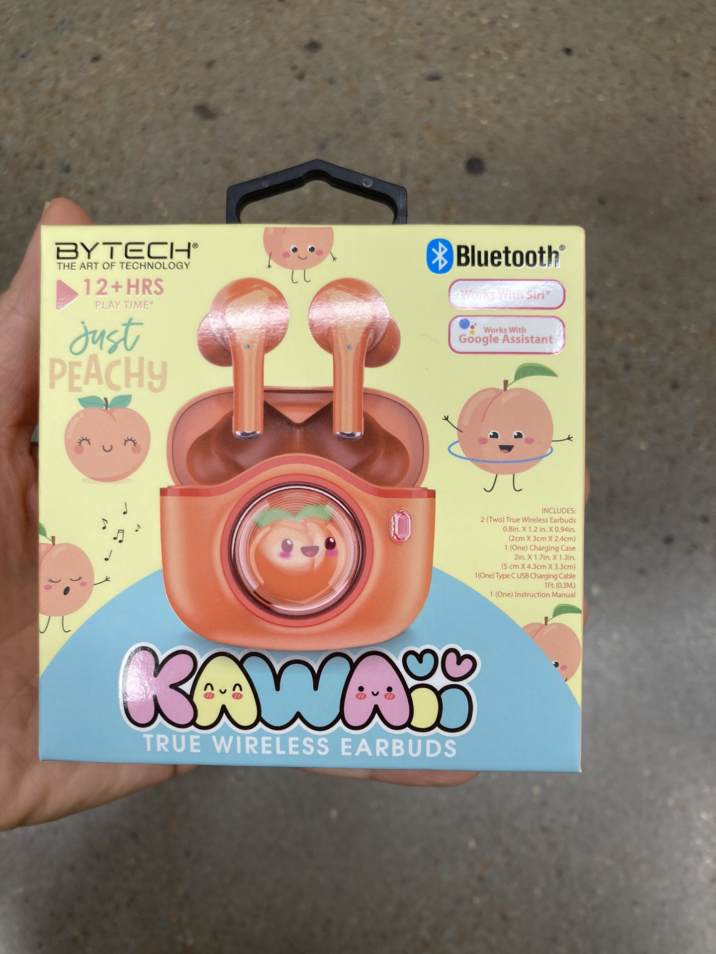 NWT Kawaii Peach Bluetooth True Wireless Earbuds