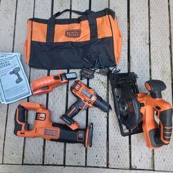 Black & Decker 20V MAX Li-Ion 4 piece Tool Set