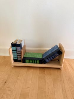Handmade Adjustable Wooden Tabletop Bookshelf