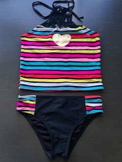 Limited Too girls' two-piece swimsuit, size M (10/12).