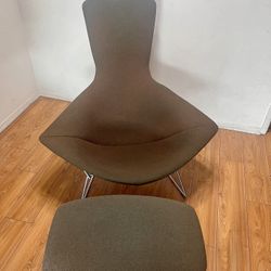 Harry Bertoia Bird Chair + Ottoman  By Knoll 