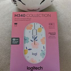 Logitech M340 Limited Edition Wireless Ambidextrous Mouse Silent Clicks Floral Bouquet Brand New Sealed