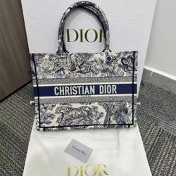 Dior Oblique Embroidery medium book tote