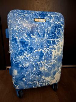 American Tourister Blue Marble Hardside Spinner Suitcase